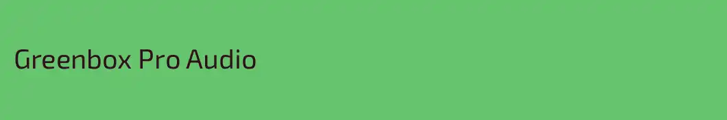 Greenbox Pro Audio